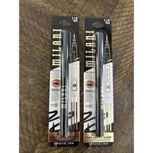 Lot Of 2 Milani The Tank Waterproof Liquid Eyeliner  color 110 Black Noir